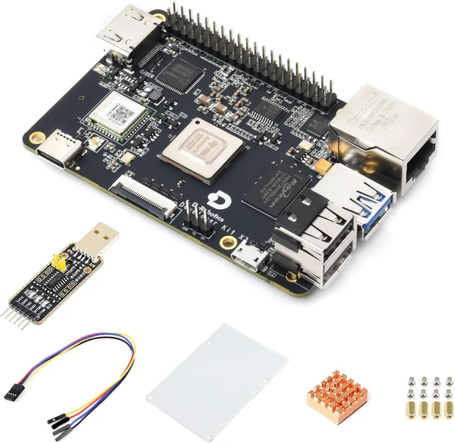 Main image of Waveshare D-Robotics RDK X3 Development Board, Quad-core ARM Cortex-A53 Processer, 5Tops Edge Inference Capabilities, 4GB RAM Basic Kit (6 Items)