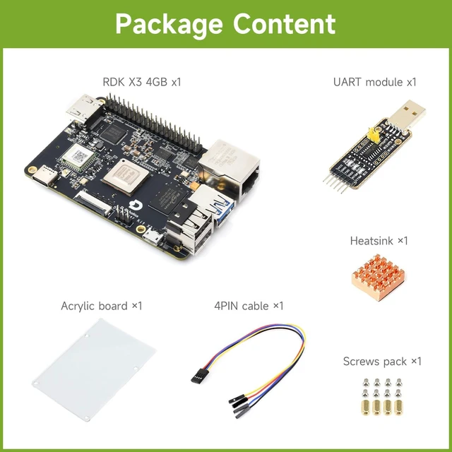 Alt view image 2 of 7 - Waveshare D-Robotics RDK X3 Development Board, Quad-core ARM Cortex-A53 Processer, 5Tops Edge Inference Capabilities, 4GB RAM Basic Kit (6 Items)