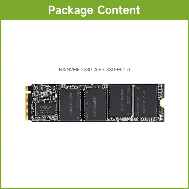 Alt view image 2 of 6 - Waveshare NX M2 NVME 2280 256GB High-Speed Solid State Drive, 3D TLC Flash Memory, High-Speed Reading/Writing, NVMe Protocol M.2 Interface, 256GB Version