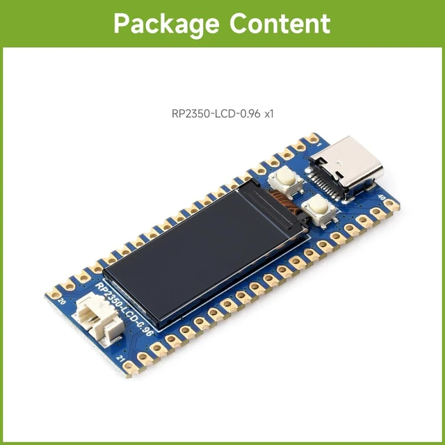 Alt view image 2 of 7 - Waveshare RP2350-LCD-0.96 Development Board, with 0.96inch Display, 160×80 Resolution, Based On Raspberry Pi RP2350A Dual-core & Dual-Architecture Microcontroller