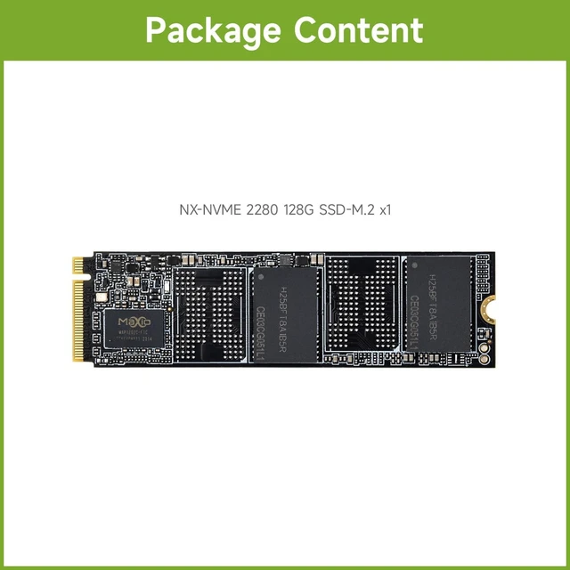 Alt view image 2 of 6 - Waveshare NX M2 NVME 2280 128GB High-Speed Solid State Drive, 3D TLC Flash Memory, High-Speed Reading/Writing, NVMe Protocol M.2 Interface-128GB Version