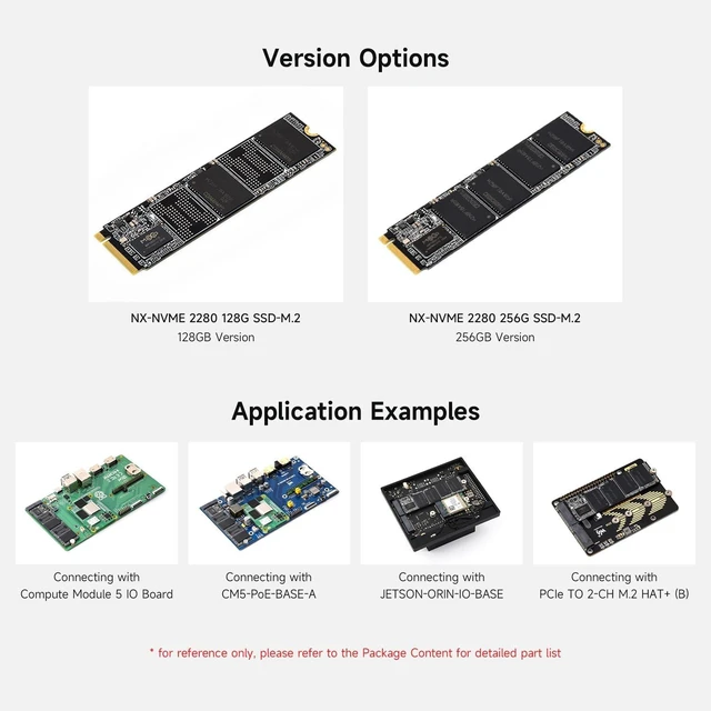 Alt view image 5 of 6 - Waveshare NX M2 NVME 2280 256GB High-Speed Solid State Drive, 3D TLC Flash Memory, High-Speed Reading/Writing, NVMe Protocol M.2 Interface, 256GB Version