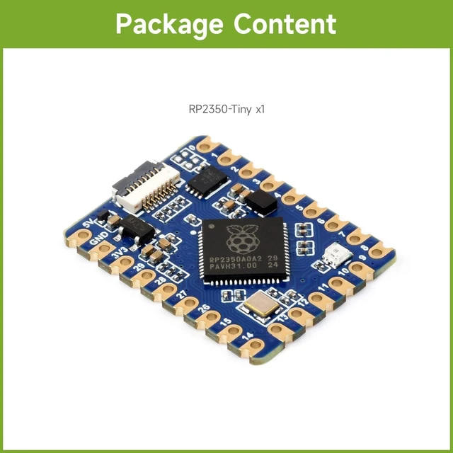 Alt view image 2 of 7 - Waveshare RP2350-Tiny Development Board, Raspberry Pi Microcontroller Development Board, Based On RP2350A Dual-core & Dual-Architecture Microcontroller