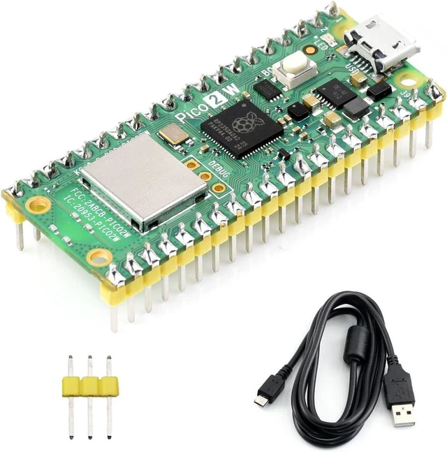 Main image of Waveshare Raspberry-Pi-Pico-2-W-M, Compatible with Raspberry Pi Pico 2 Microcontroller Board, Based On Official RP2350 Chip, Dual-Core & Dual-Architecture Design, 3 Items