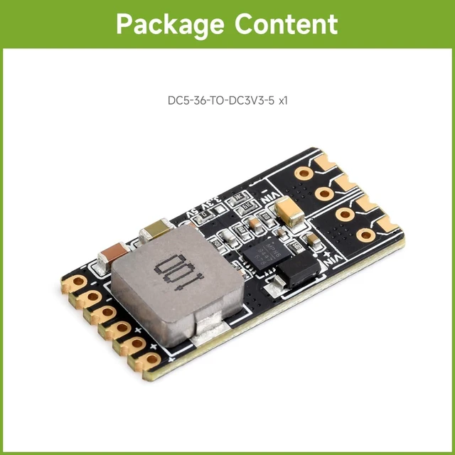 Alt view image 2 of 5 - Waveshare DC-DC Buck Mini Module, Compact Size and Easy to Integrate, Configurable 3.3V Or 5V Buck Voltage Regulation Output, Immersion Gold Process, SMD Version