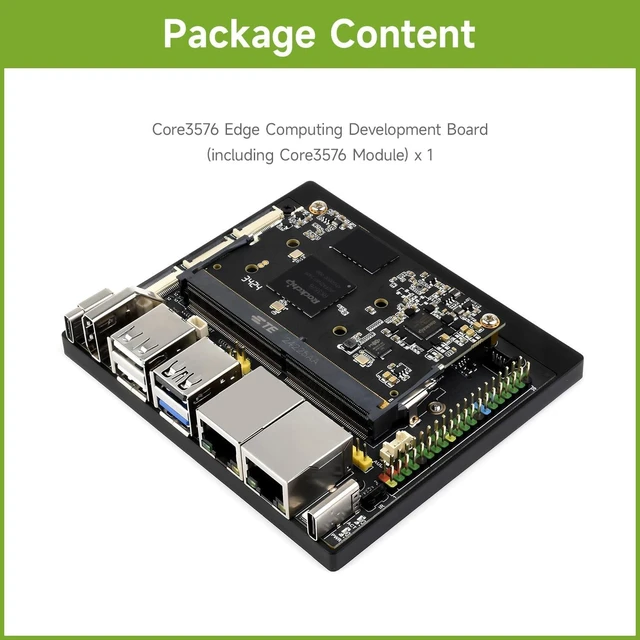 Alt view image 2 of 7 - Waceshare Luckfox Core3576 Edge Computing Development Board, Rockchip RK3576 Octa-Core 2.2GHz Processor, Features A Big.Little Architecture, 6 Tops Computing Power NPU, 4GB RAM, 32GB eMMC Flash