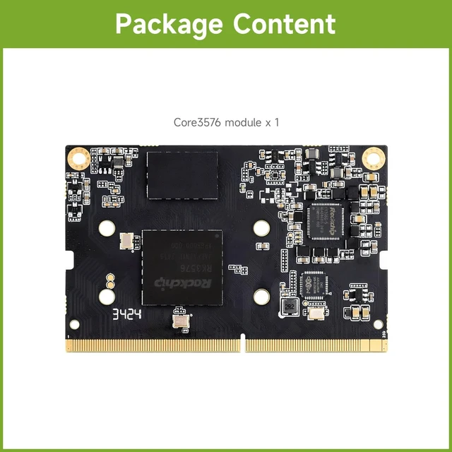 Alt view image 2 of 7 - Waveshare Luckfox Core3576 Module, Rockchip RK3576 Octa-Core 2.2GHz Processor, Features A Big.Little Architecture, 6 Tops Computing Power NPU, 8GB RAM, 64GB eMMC Flash