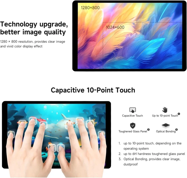 Alt view image 6 of 7 - waveshare 7inch Wide Color Gamut Capacitive Touch Display, Compatible with Raspberry Pi 5/4B/3B/Zero/Zero W/Zero 2W/Pico/Pico, Supports Windows 11/10/8.1/8/7 and Jetson Nano/TX2/Xavier N/Orin