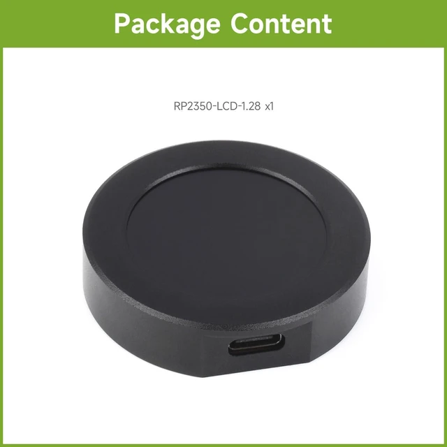 Alt view image 2 of 7 - Waveshare RP2350 MCU Board, with 1.28inch Round LCD, Dual-core & Dual-Architecture Design, 240×240 Pixels, 65K Color, IPS Panel, with CNC Metal Case,no Touch