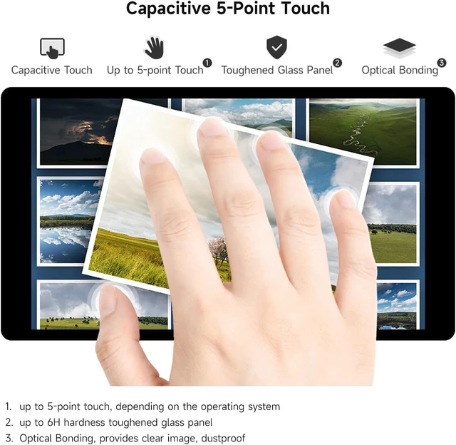 Alt view image 6 of 7 - Waveshare 5inch DSI Capacitive Touch Display, Compatible with Raspberry Pi 5/4B/3B/CM3/3+/4, 720 × 1280, IPS, Optical Bonding Toughened Glass Panel, DSI Interface, 5-Point Touch