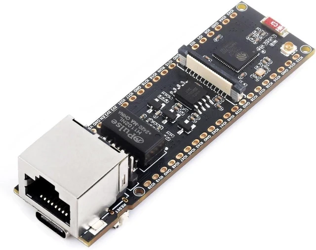 Main image of Waveshare ESP32-S3 ETH Development Board, 10/100Mbps RJ45 Ethernet Port, Wi-Fi & BT Support, 240MHz Dual Core Processor, Onboard Type-C Port and TF Card Slot, Board ONLY