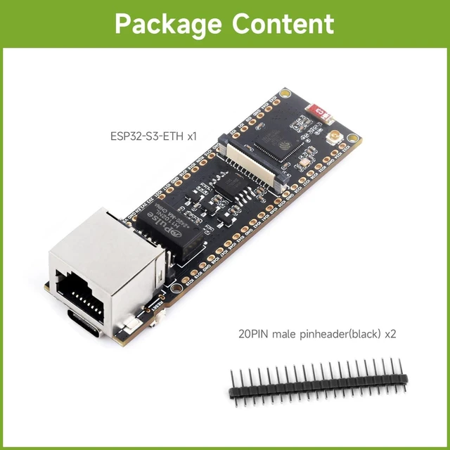 Alt view image 2 of 7 - Waveshare ESP32-S3 ETH Development Board, 10/100Mbps RJ45 Ethernet Port, Wi-Fi & BT Support, 240MHz Dual Core Processor, Onboard Type-C Port and TF Card Slot, Board ONLY