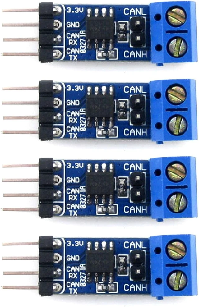 Main image of Waveshare 4PCS SN65HVD230 CAN Board Connecting MCUs to CAN Network Features ESD Protection Communication Evaluation Development Board 3.3V-4PCS Version