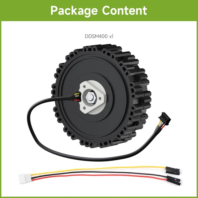 Alt view image 2 of 7 - Waveshare DDSM400 Direct Drive Servo Motor, Wide Speed Range Adjustable, Low Noise, All-in-One Design, Hub Motor, Supports Suspension Installation, Suitable for RC Car Robot DIY