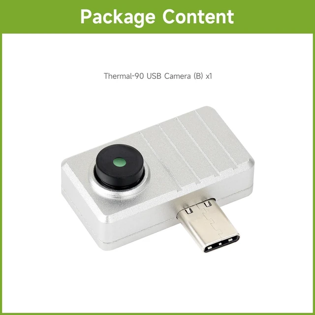 Alt view image 2 of 6 - Waveshare Smartphone IR Thermal Imaging Camera (B), Type-C Port, Plug and Play, Comes with Aluminum Alloy Case, 90° FOV