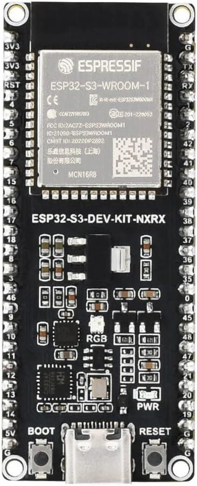 Main image of Waveshare ESP32-S3 Microcontroller, 2.4GHz Wi-Fi Development Board, 240MHz Dual Core Processor, ESP32-S3-WROOM-1 Module, 16MB Flash, with Pre-soldered Header