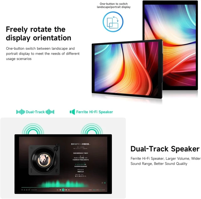 Alt view image 7 of 7 - waveshare 10.1inch High Resolution Capacitive Touch Display, Compatible with Raspberry Pi 5/4B/3B/Zero/Zero W/Zero 2W/Pico/Pico, Supports Windows and Jetson Nano, IPS Display, 10-Point Touch