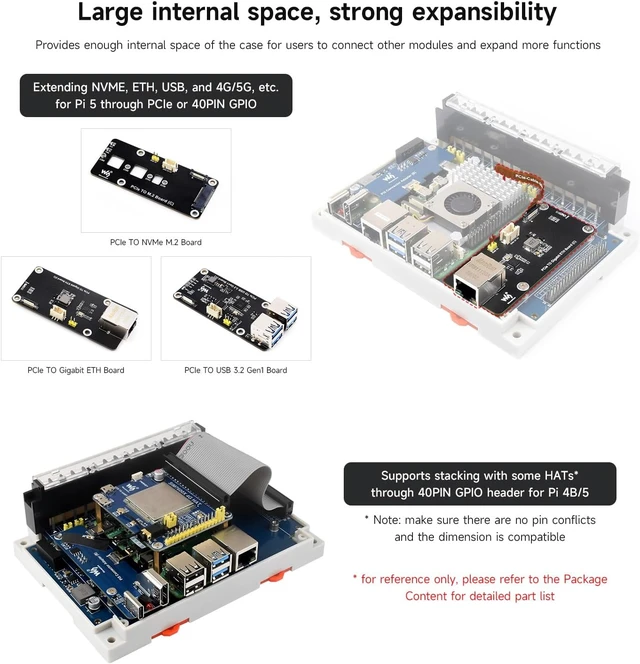 Alt view image 6 of 7 - Waveshare Isolated RS232 / RS485 / CAN/CAN FD Expansion Board, Compatible with Raspberry Pi 5/ 4B, expands 2X RS485 + 1x RS232+ 1x CAN FD + 1x CAN, Extending NVME, ETH, USB, and 4G/5G, etc