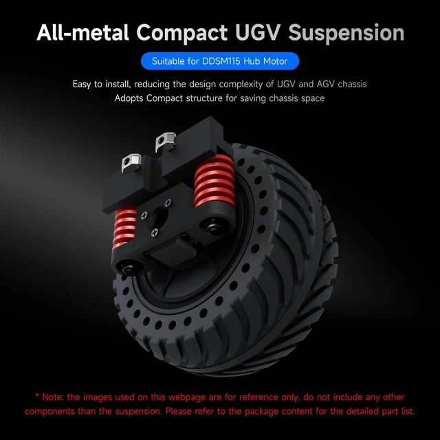 Alt view image 3 of 7 - Waveshare All-Metal Compact UGV Suspension (A), Suitable for DDSM115 Hub Motor,Easy to Install, High-Strength Spring, 7.5KG Load Capacity