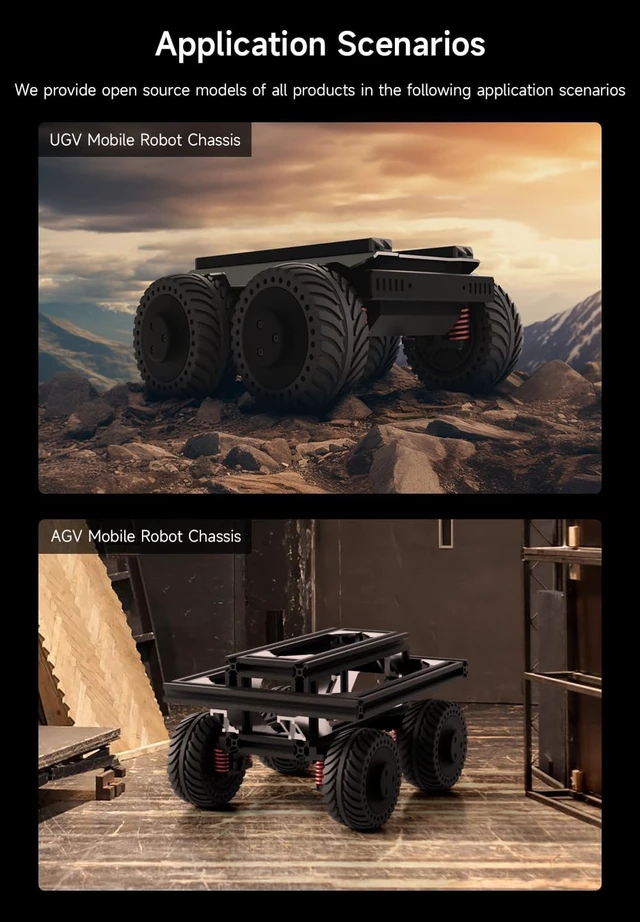 Alt view image 7 of 7 - Waveshare All-Metal Compact UGV Suspension (A), Suitable for DDSM115 Hub Motor,Easy to Install, High-Strength Spring, 7.5KG Load Capacity