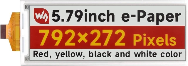 Main image of Waveshare 5.79inch E-Paper Raw Display, Without Driver BOAD, 792x272, Red/Yellow/Black/White