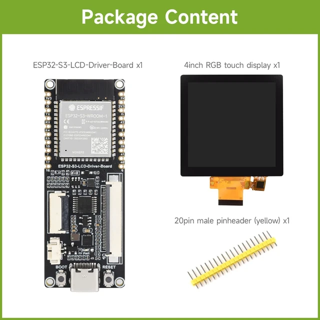 Alt view image 2 of 7 - Waveshare ESP32-S3 RGB LCD Driver Board, Equipped with 32-Bit 240MHz LX7 Dual-Core Processor, 8MB PSRAM and Flash, WiFi & Bluetooth Support, Comes with a 4inch RGB Round Touch Display