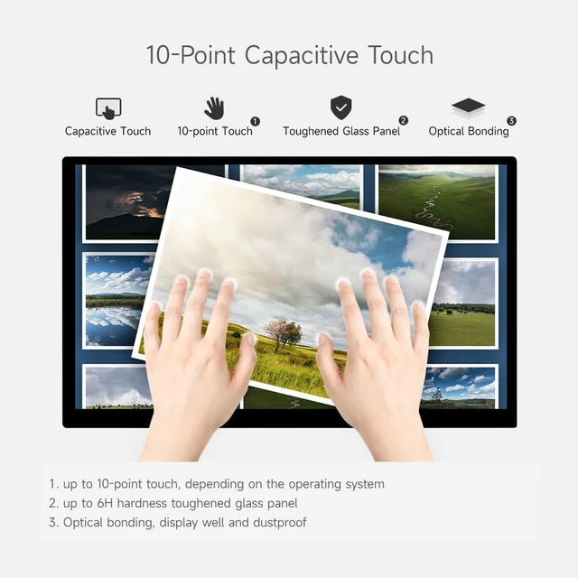 Alt view image 7 of 7 - waveshare 18.5inch Capacitive Touch Display, Compatible with Raspberry Pi 5/4b/3b/Zero/Zero W/Zero 2W/Pico/Pico W/Pico WH, 1920×1080 Full HD, Brightness Adjustable, Supports Windows