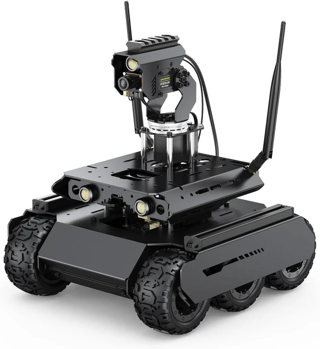 Main image of waveshare UGV Rover 6 Wheels 4WD AI Robot, for Jetson Orin Series Board, with Multi-Functional Driver Board and 360° Flexible Omnidirectional Pan-Tilt, Jetson Orin Nano 4GB Kit Included