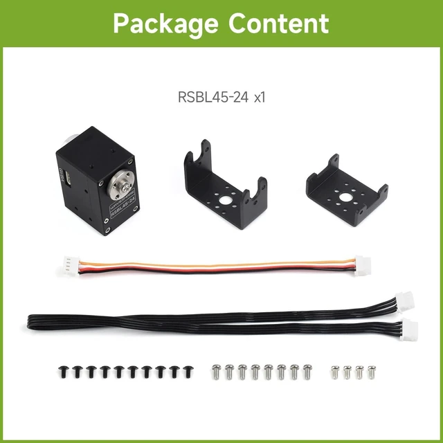 Alt view image 2 of 7 - Waveshare Servo Motor, 45kg.Cm RSBL45-24, High Precision and Large Torque, Aluminum Alloy Case, with Programmable 360° Magnetic Encoder, Multiple Operation Modes Switchable