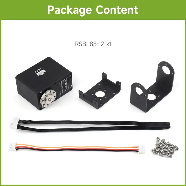 Alt view image 2 of 7 - Waveshare Servo Motor, 85kg.Cm RSBL85-12, High Precision and Large Torque, Aluminum Alloy Case, with Programmable 360° Magnetic Encoder, Multiple Operation Modes Switchable