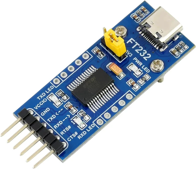 Alt view image 4 of 6 - Waveshare 2PCS FT232 USB to TTLUART Communication Module, USB Type C Connector, Compatible with Mac OS, Linux, Android, Wince, Windows 7/8/8.1/10/11...