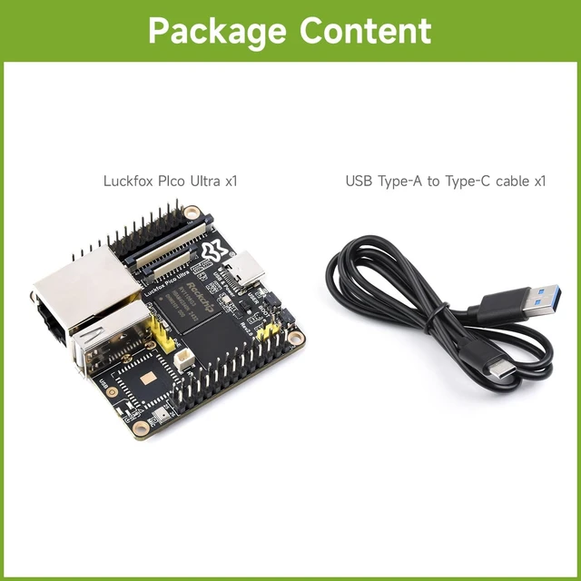Alt view image 2 of 7 - Waveshare Luckfox Pico Ultra RV1106 Linux Micro Development Board, Integrates ARM Cortex-A7/RISC-V MCU/NPU/ISP Processors, with 8GB EMMC, Without PoE Module or WiFi