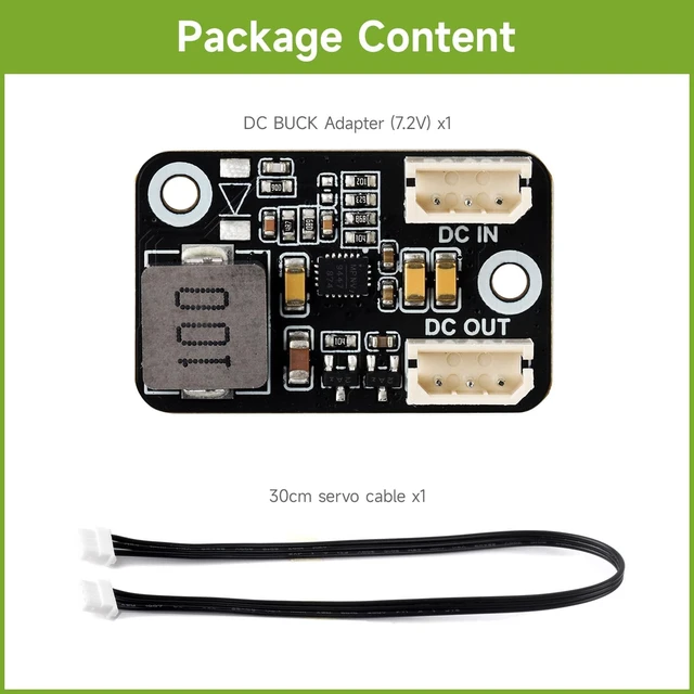 Alt view image 2 of 6 - waveshare Serial Bus Servo DC Buck Adapter, Mini Module, Design for Serial Bus Servos, Easy to Use, 7.2V Buck Regulator, Suitable for the servos Such as SC15 Servo and SC09 Servo