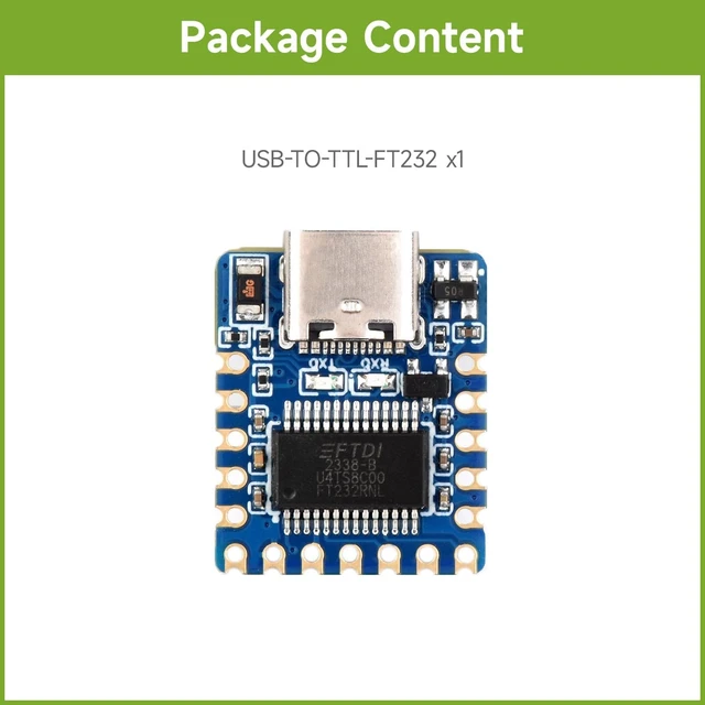 Alt view image 2 of 6 - Waveshare USB to UART (TTL) Mini Communication Module, Compact Size, Over-Current/Over-Voltage Protection, Multi Systems Support, TTL Serial Converter, USB to TTL Converter