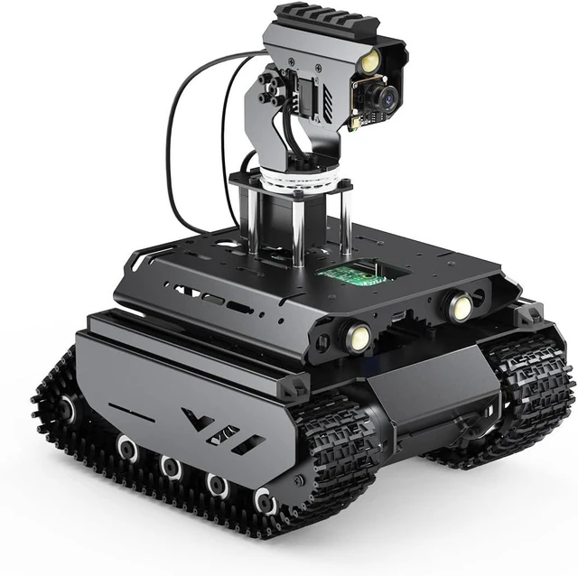Main image of Waveshare Open-Source Off-Road Tracked AI Robot, Compatible with Raspberry Pi 4B, Dual Controllers, Computer Vision, Comes with Pan-Tilt Module, PI4B-4GB Included