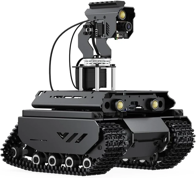 Main image of Waveshare Open-Source Off-Road Tracked AI Robot, Compatible with Raspberry Pi 5, Dual Controllers, Computer Vision, Comes with Pan-Tilt Module, PI5-4GB Included