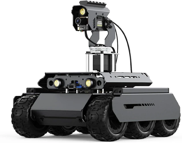 Main image of Waveshare UGV Rover Open-Source 6 Wheels 4WD AI Robot,Compatible with Raspberry Pi 5, Dual Controllers, Comes with Pan-Tilt Module, PI5-4GB Included