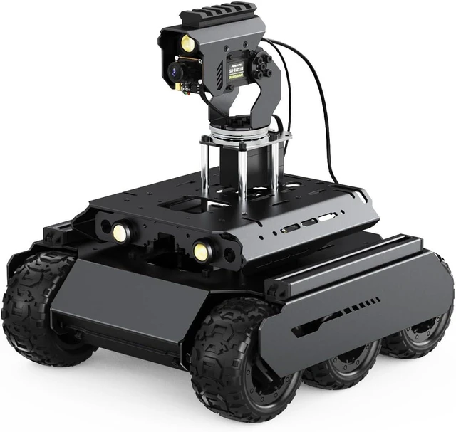 Main image of Waveshare UGV Rover Open-Source 6 Wheels 4WD AI Robot,Compatible with Raspberry Pi 4B, Dual Controllers, Comes with Pan-Tilt Module, PI4B-4GB NOT Included