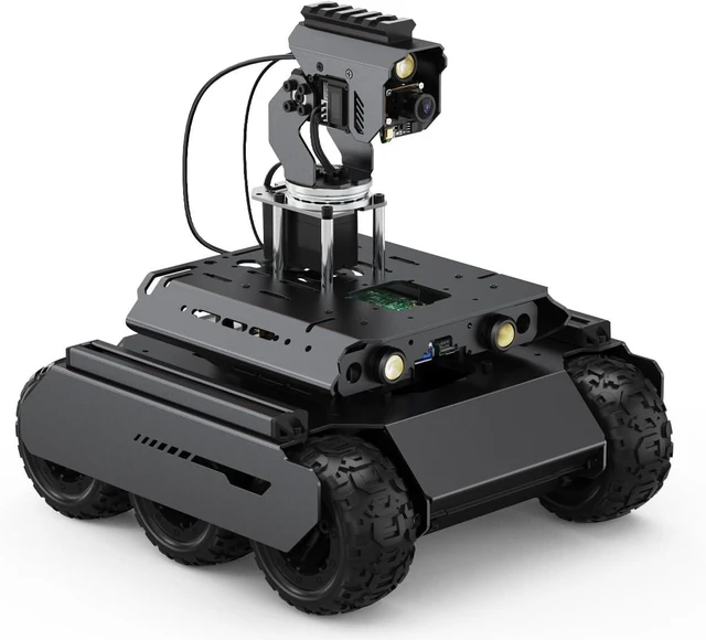 Main image of Waveshare UGV Rover Open-Source 6 Wheels 4WD AI Robot,Compatible with Raspberry Pi 4B, Dual Controllers, Comes with Pan-Tilt Module, PI4B-4GB Included