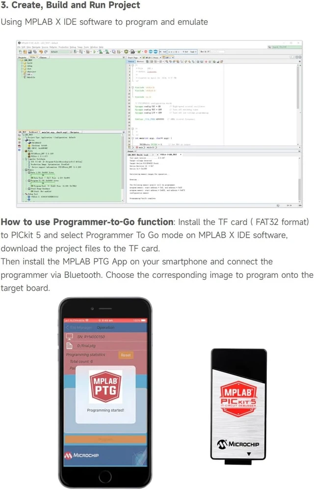 Alt view image 7 of 7 - Waveshare PICkit 5 In-Circuit Debugger and Programmer, Type-C Port, Supports MPLAB, Card Programmer