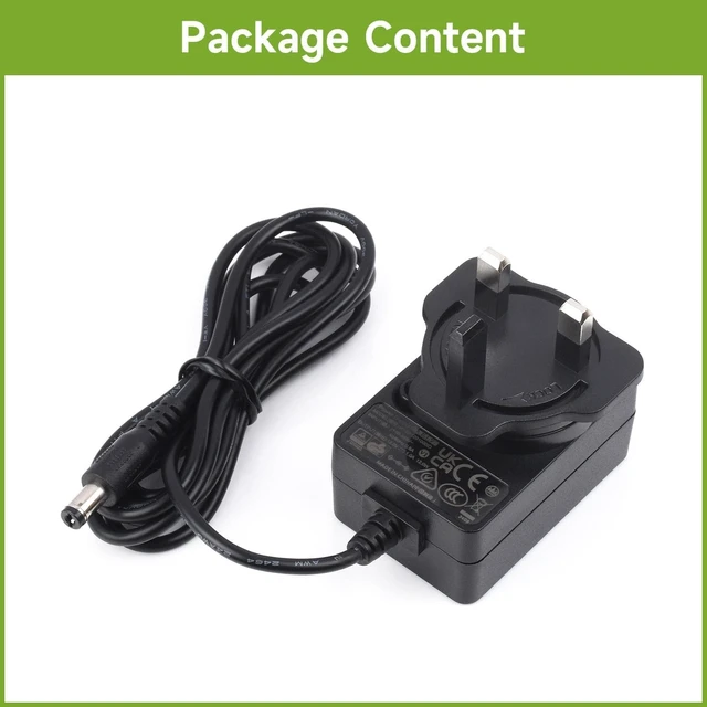 Alt view image 2 of 7 - Waveshare Power Supply, Power Adapter, 12V/1A, DC Jack Output, OD 5.5mm, ID 2.1mm