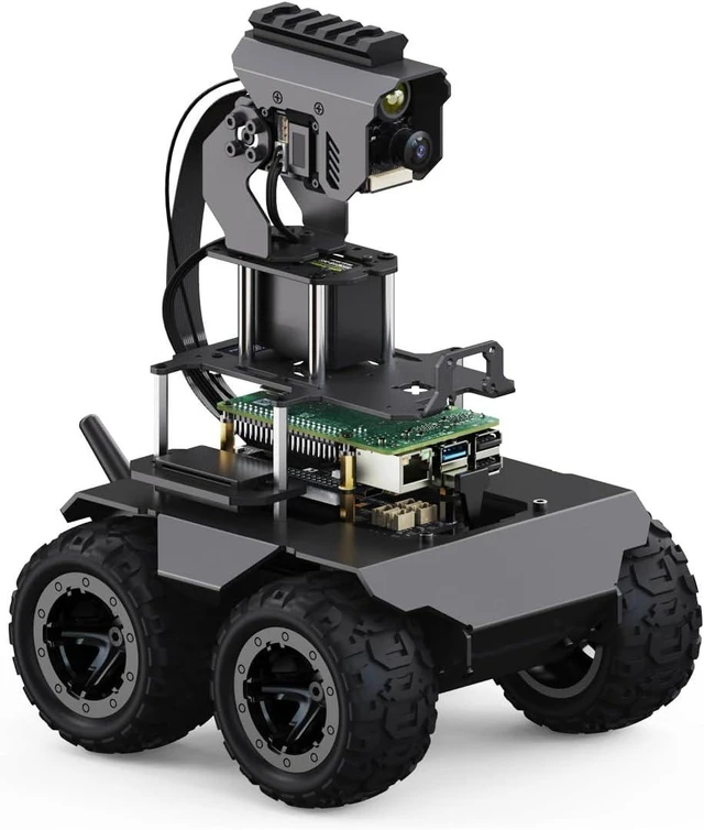Main image of Waveshare RaspRover Open-Source 4WD AI Robot,Compatible with Raspberry Pi 4B, Dual Controllers, Computer Vision, Comes with Pan-Tilt Module, PI4B-4GB Included