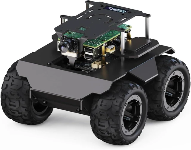 Main image of Waveshare RaspRover Open-Source 4WD AI Robot,Compatible with Raspberry Pi 4B, Dual Controllers, Computer Vision, PI4B-4GB Included