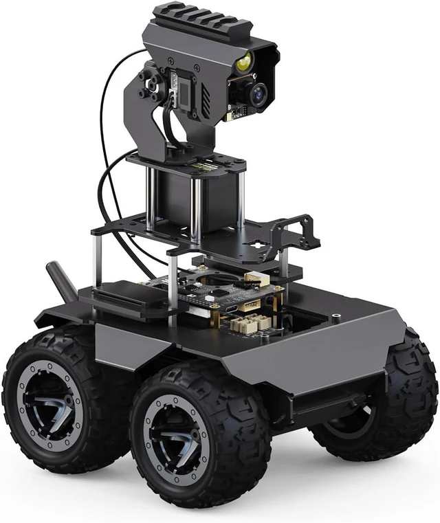 Main image of Waveshare RaspRover Open-Source 4WD AI Robot,Compatible with Raspberry Pi 4B, Dual Controllers, Computer Vision, Comes with Pan-Tilt Module, PI5-4GB NOT Included
