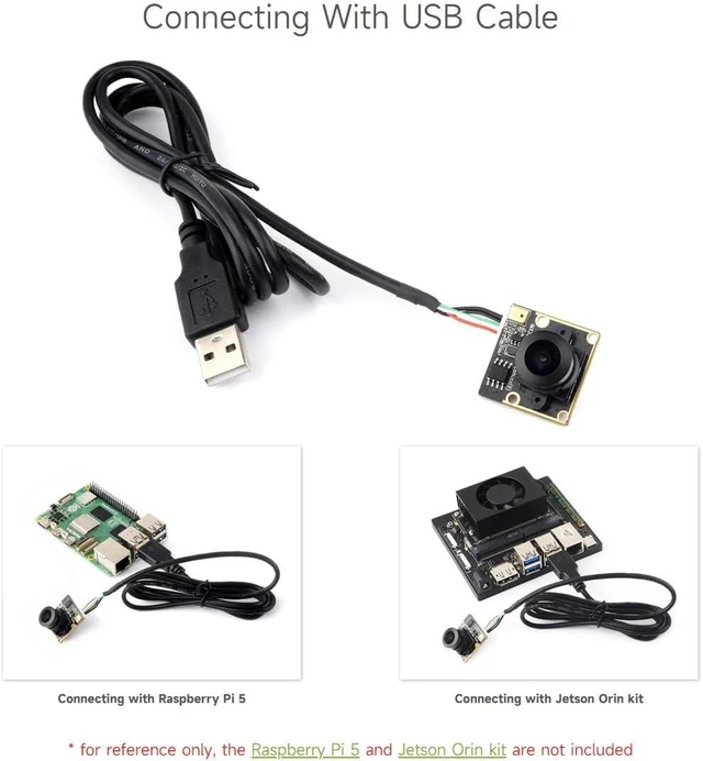 Alt view image 4 of 7 - waveshare IMX335 5MP USB Camera (B), Compatible with Raspberry Pi 5 and Jetson Orin kit, 2K Video Recording, Better Sensitivity in Low-Light Condition, Wide Dynamic Range