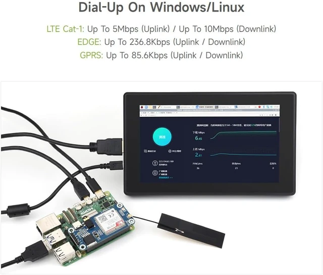 Alt view image 5 of 7 - Waveshare Cat-1/GSM/GPRS/GNSS HAT, Compatible with Raspberry Pi, Based On A7670E Module, LTE Cat-1 / 2G Support, GNSS Positioning