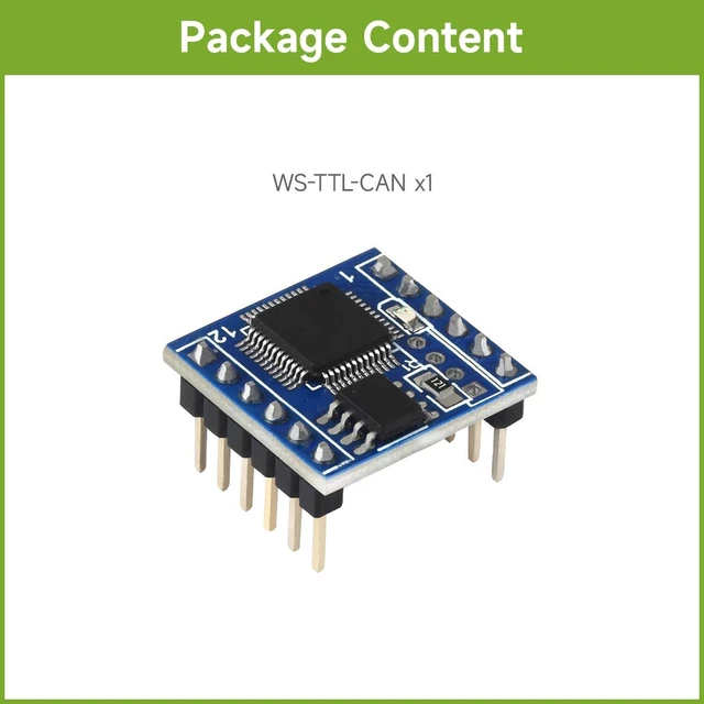 Alt view image 2 of 7 - Waveshare TTL UART to CAN Mini Module, with TTL and CAN Conversion Protocol, Supports Bi-Directional Transmitting and Receiving, Multiple Operating Modes
