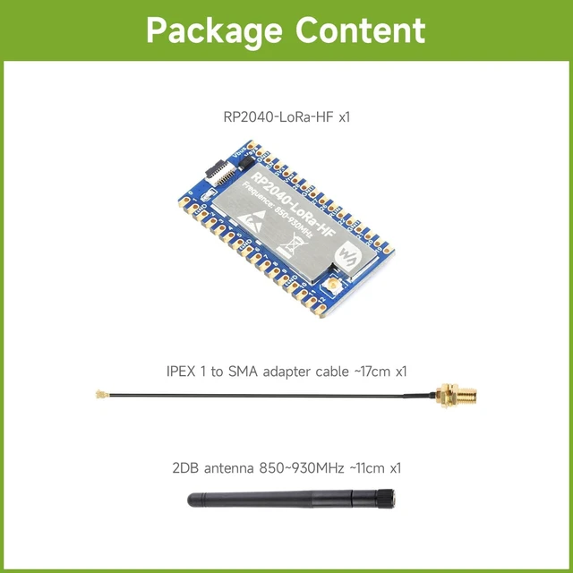 Alt view image 2 of 7 - Waveshare RP2040-LoRa Development Board, Integrates SX1262 RF Chip, Long-Range Communication, HF, Single Board