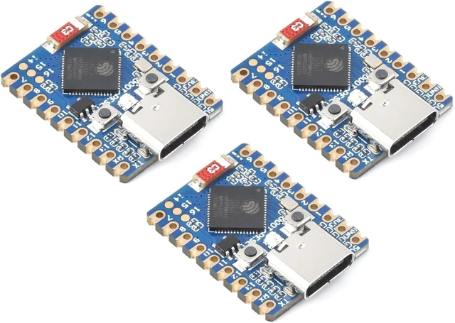 Main image of Waveshare 3PCS ESP32-C3 Mini Development Board, Based On ESP32-C3FN4 Single-Core Processor, 160MHz Running Frequency, 2.4GHz Wi-Fi & BLE 5