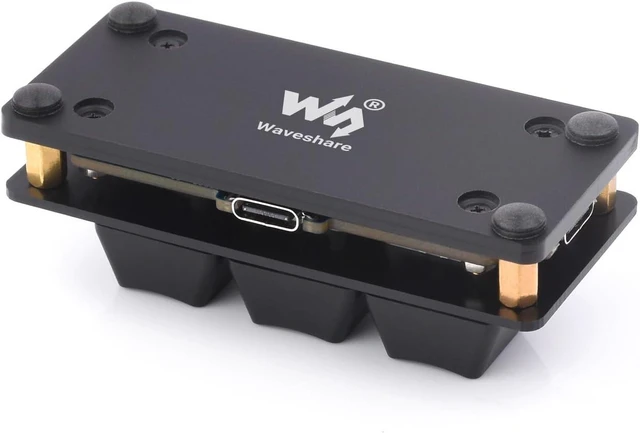 Alt view image 2 of 7 - waveshare Ctrl C/V Shortcut Keyboard for Programmers, 3-Key Development Board, Adopts RP2040 Microcontroller Chip, Programmable Key Function, Dual Type-C Ports, Plug and Play Without Driver
